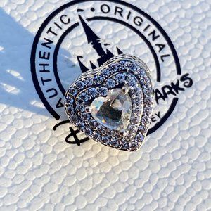 PANDORA Sparkling Leveled Hearts Charm